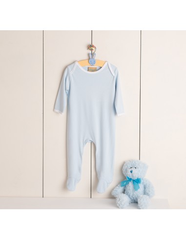 L-LW053-Pyjama une pièce contrasté à manches longues